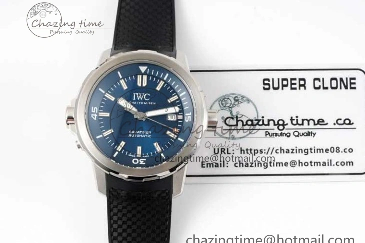 MIROTIME 0403 Aquatimer SS IW3290 RSF 1:1 Best Edition Blue Dial on Black Rubber Strap A Fashionable 7074